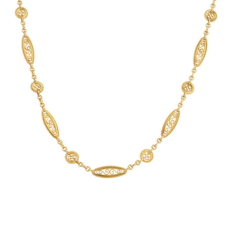 Collier vintage maille filigrane or jaune 13.09g Comme neuf -  reconditionné disponible sur Gemme Les Bijoux